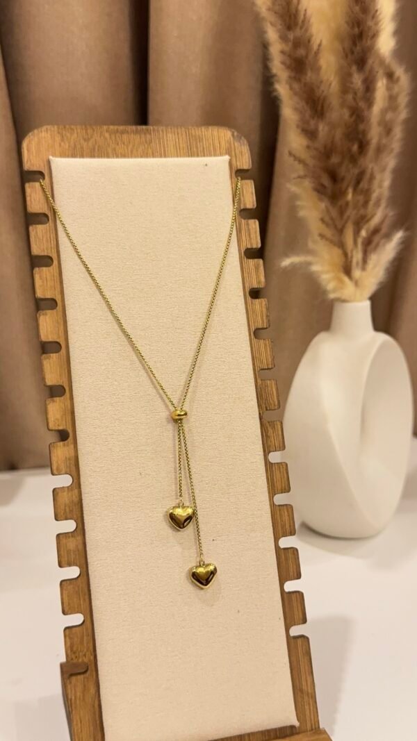 Heart lariat necklace