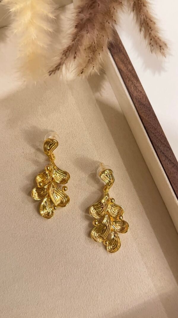 Gold drop earrings