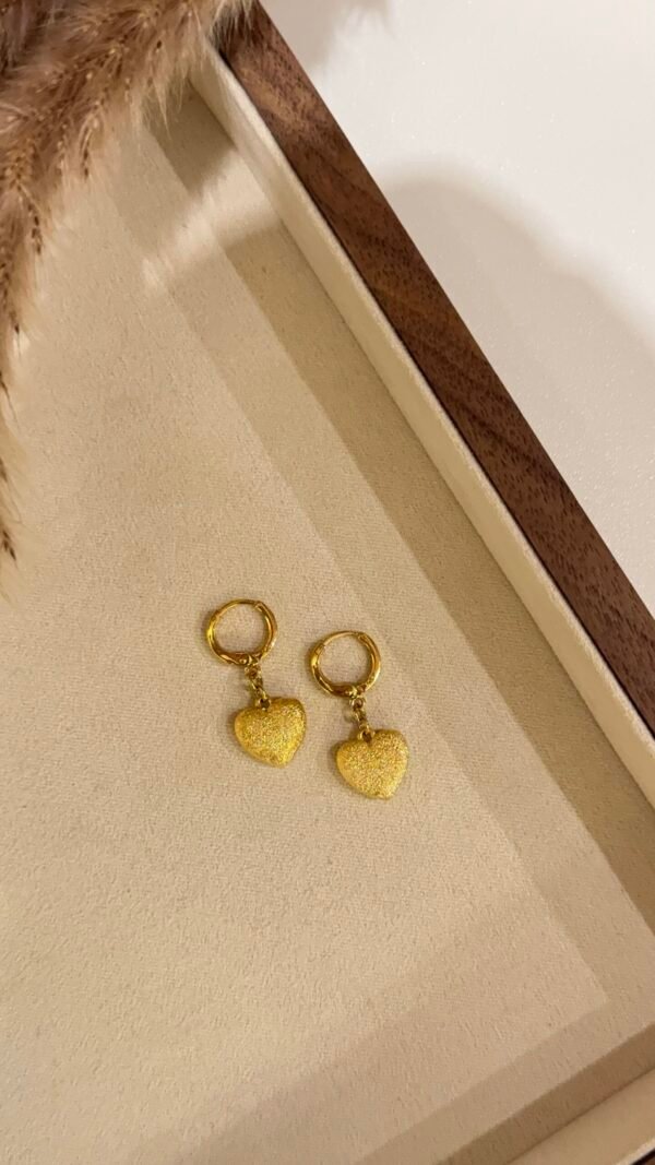 Heart drop hoops