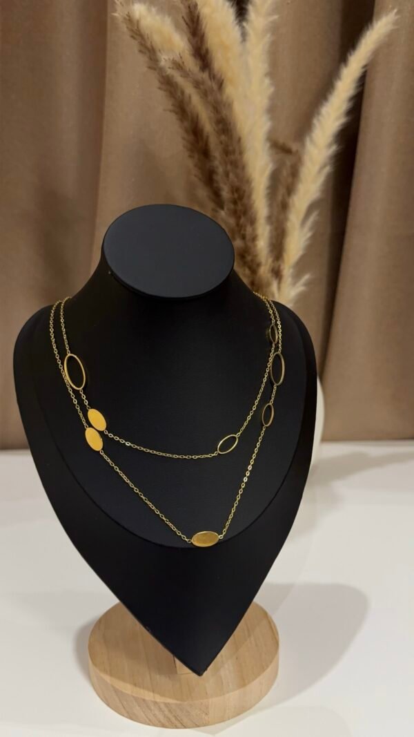 Oval matinee necklace