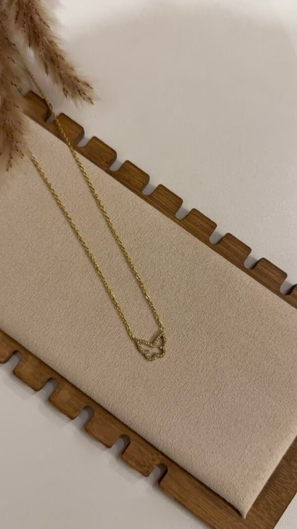 Butterfly zircon necklace