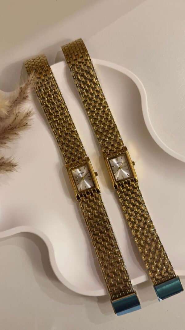 Vintage square gold watch